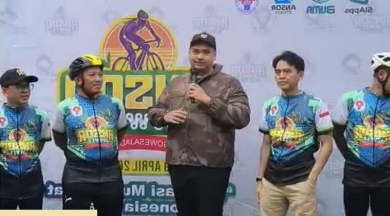 gp ansor gelar gowes sejauh 91 km menpora sediakan doorprize umrah