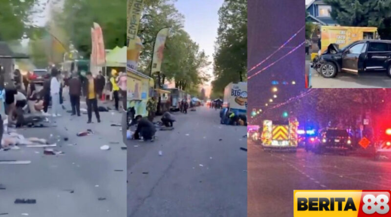 mobil tabrak kerumunan warga di festival hari lapu lapu di vancouver