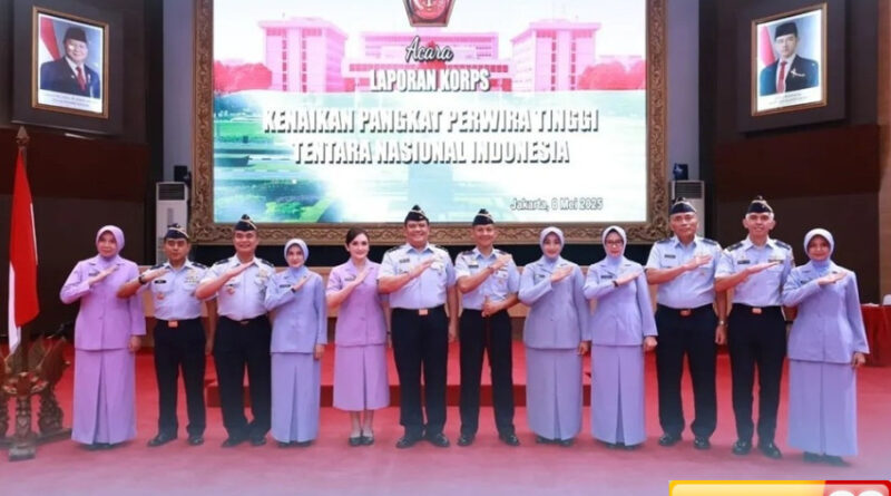 6 perwira tinggi tni angkatan udara naik pangkat dan 4 pensiun