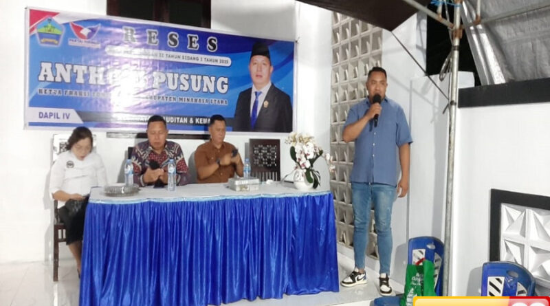 anggota dprd dari partai perindo anthoni pusung jemput aspirasi masyarakat minahasa utara
