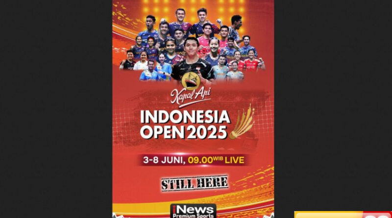 bwf super series 1000 indonesia open 2025 live di inews premium sports