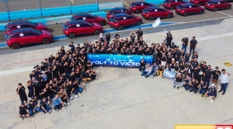 dukung formula e jakarta komunitas mobil listrik mg parade ratusan kendaraan