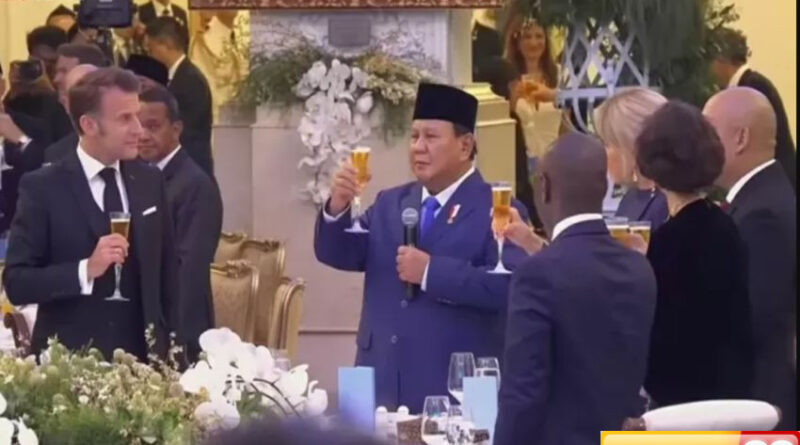 fakta sparkling apple cider minuman non alkohol yang diminum prabowo macron
