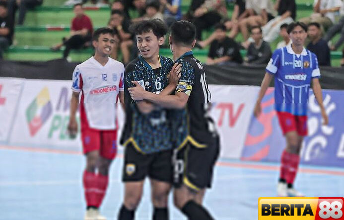 hasil liga futsal profesional tiga radja united takluk dari cosmo jne dengan skor 2 6
