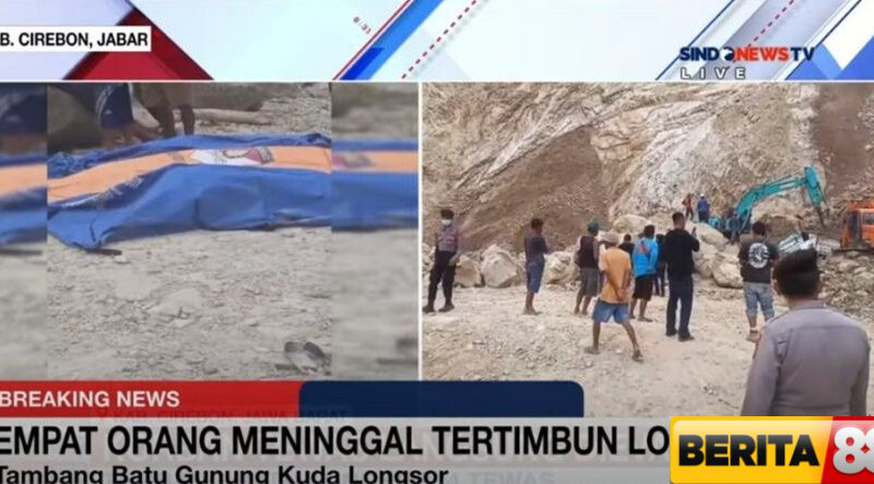 identitas 4 korban tewas longsor tambang batu gunung kuda cirebon