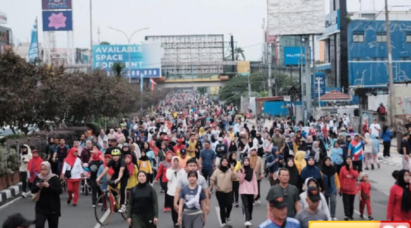 kemacetan terjadi saat cfd jalan margonda wali kota depok minta maaf
