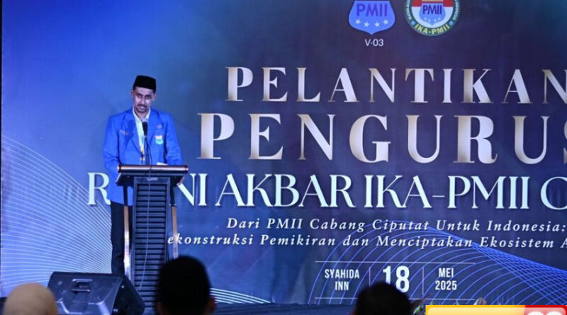 ketua pc pmii ciputat fauzan bahasuan masa bakti 20252026 resmi dilantik