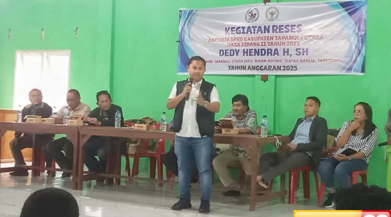 legislator partai perindo dedy hendra ajak masyarakat dan pemda bersinergi percepat pembangunan tapanuli utara 1