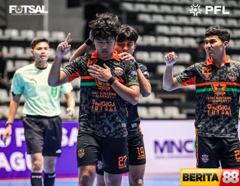 liga futsal profesional 2025 tiga radja united takluk dari sadakata united 1 6