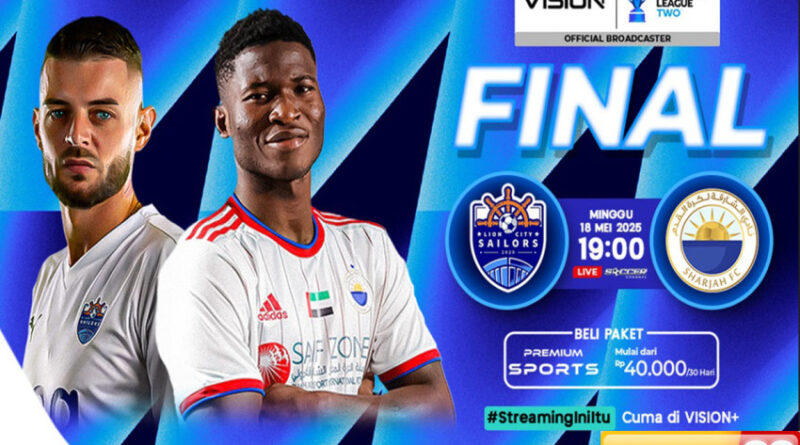 lion city vs sharjah final afc champions league two 202425 siapa juara link nonton di vision