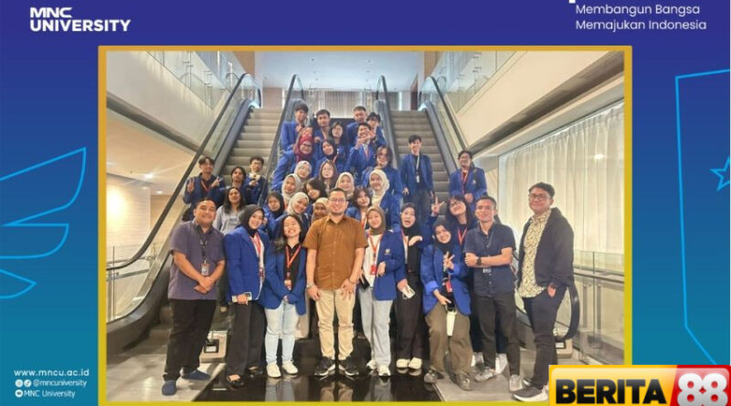 mahasiswa sains komunikasi dan dkv mnc university belajar proses produksi program tv di mnc tv