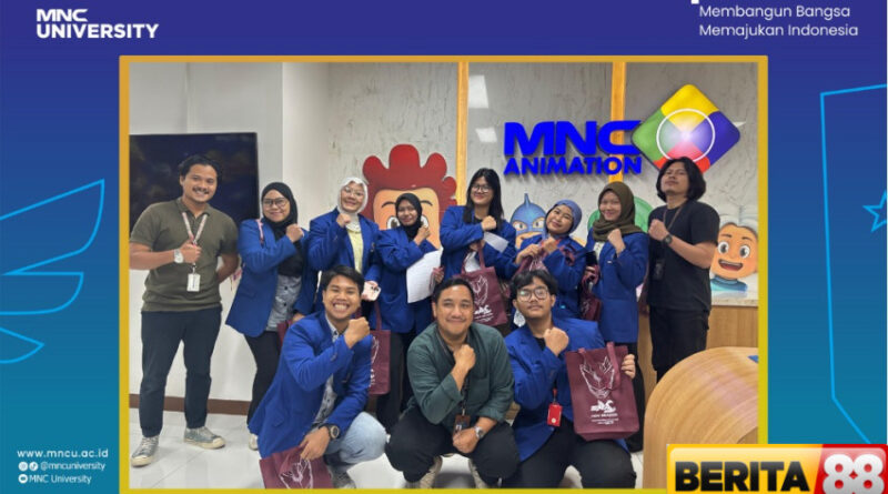 mahasiswa sains komunikasi mnc university belajar dubbing di studio mnc animation