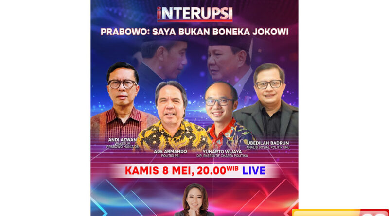malam ini di interupsi prabowo saya bukan boneka jokowi bersama anisha dasuki dan narasumber kredibel live di inews