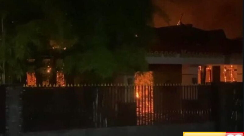 markas kodim 1307poso kebakaran diduga akibat korsleting listrik