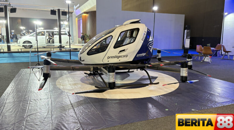 mobil terbang ehang 216 yang dicoba ishowspeed di china mejeng di pevs 2025