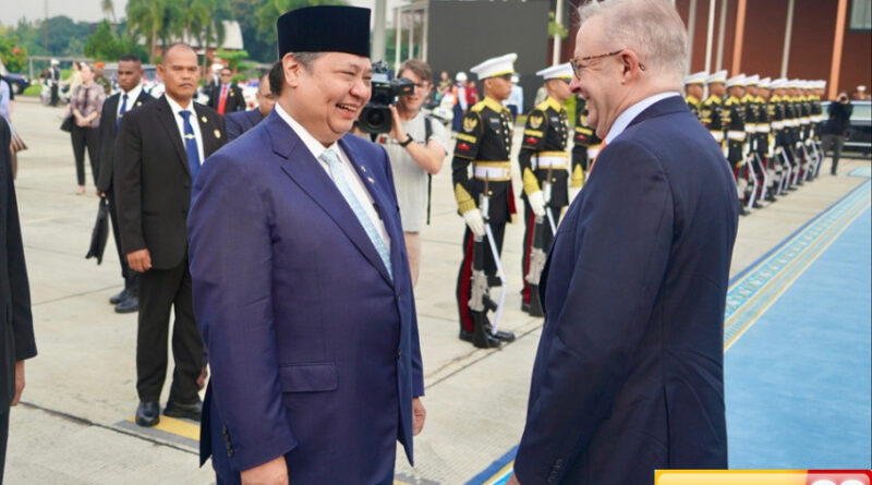 momen hangat airlangga lepas kepulangan pm australia albanese