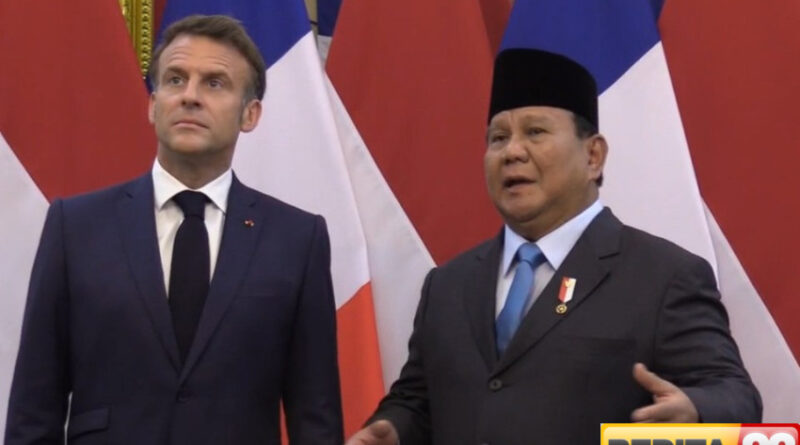 pertemuan 4 mata prabowo dan macron bahas kondisi ketidakpastian dunia
