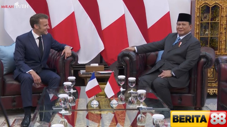 prabowo berbahasa prancis saat bertemu macron