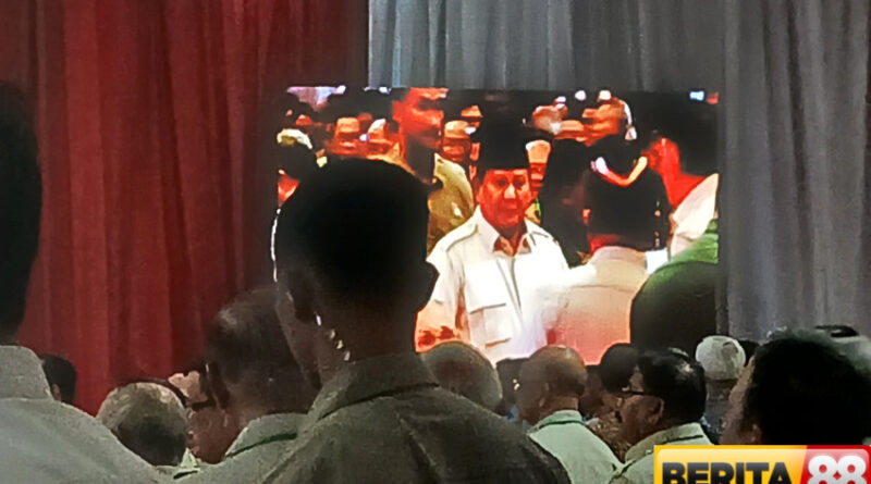 prabowo hadiri halalbihalal purnawirawan tni ad ada try sutrisno dan luhut