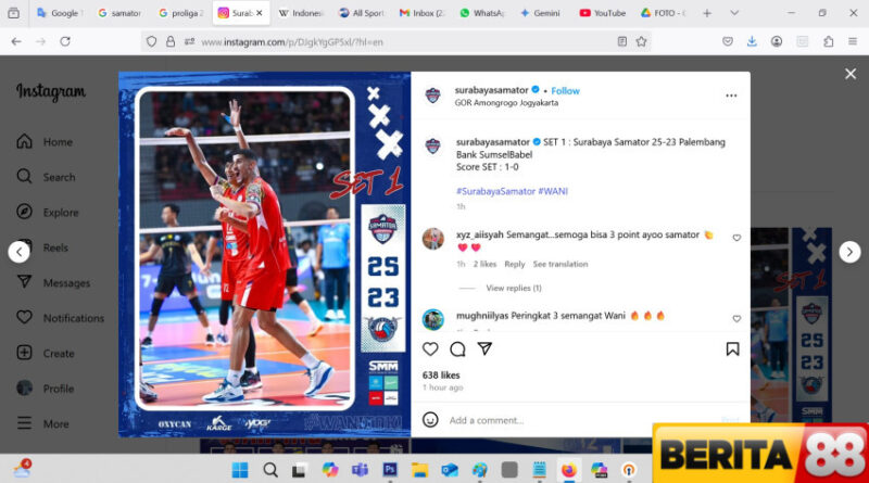 surabaya samator rebut posisi 3 proliga 2025