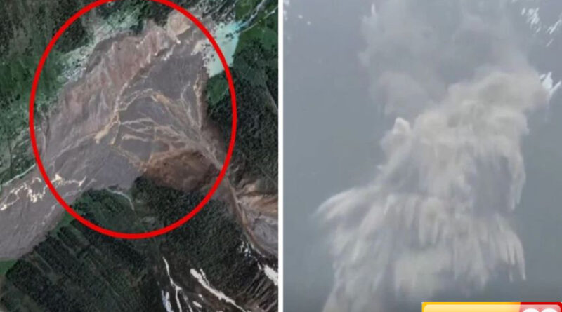 viral gletser pegunungan alpen runtuh dahsyat satu desa terkubur jutaan meter kubik es dalam sekejap