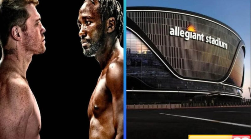 allegiant stadium saksi sejarah duel canelo vs crawford rekor mayweather vs pacquiao terancam