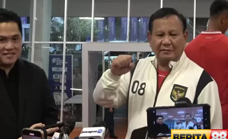erick thohir berharap presiden prabowo nonton langsung indonesia vs china di gbk bawa hoki