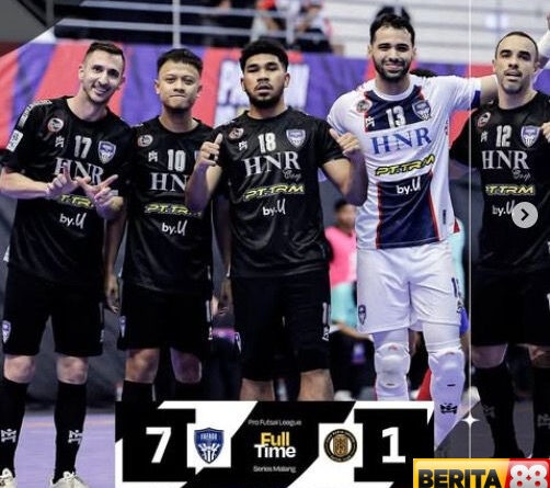 hasil liga futsal profesional 2025 fafage banua bungkam tiga radja united 7 1