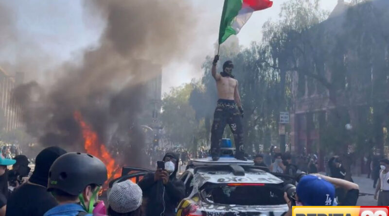 jam malam diberlakukan di los angeles penangkapan demonstran makin masif