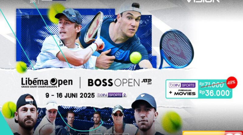 menuju wimbledon streaming libema open dan boss open 2025 di vision