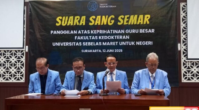 para guru besar fk uns minta presiden prabowo ingatkan menkes