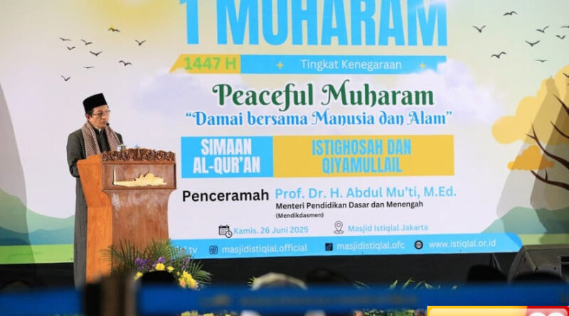 peringati 1 muharam menag momentum transformasi spiritual intelektual dan sosial