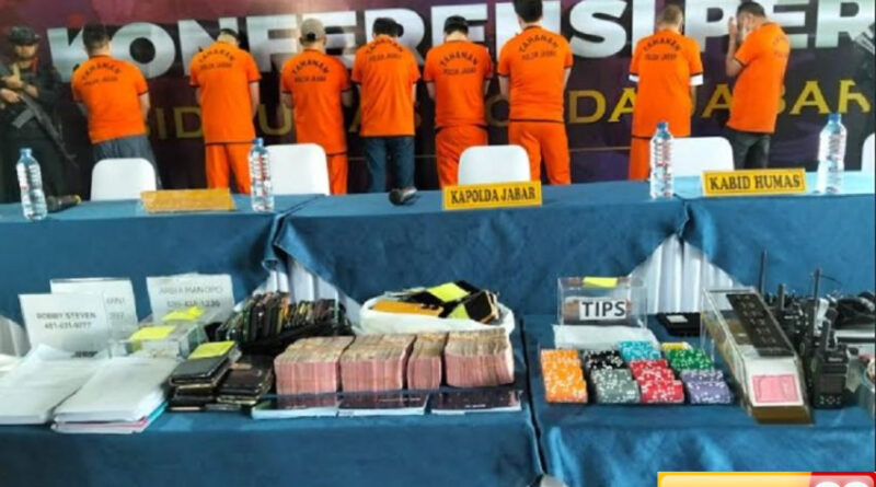 polisi telusuri aliran uang rp27 miliar dari judi kasino di kosambi bandung