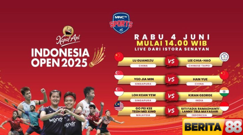 saksikan indonesia open 2025 perjuangan fadialanny hadapi ganda putri malaysia hari ini di mnctv
