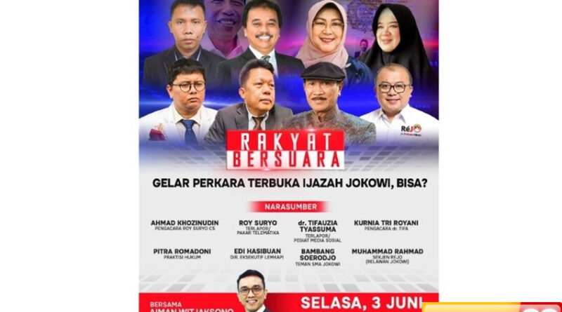 saksikan rakyat bersuara malam ini di inews gelar perkara terbuka ijazah jokowi bisa