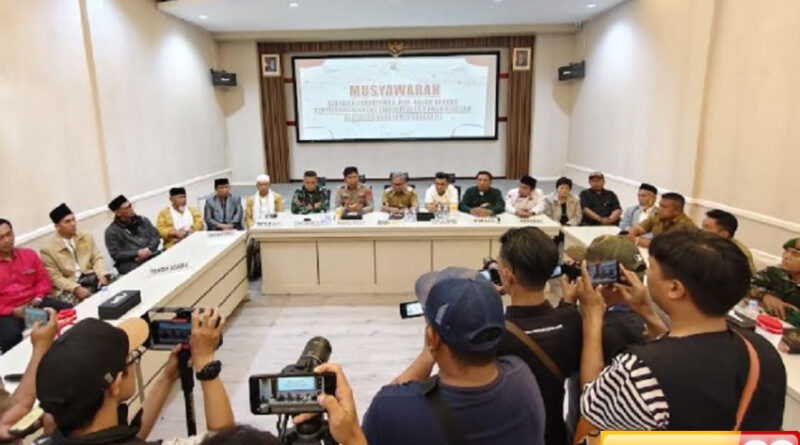 sejumlah tokoh agama bertemu di polres sukabumi insiden cidahu berakhir damai