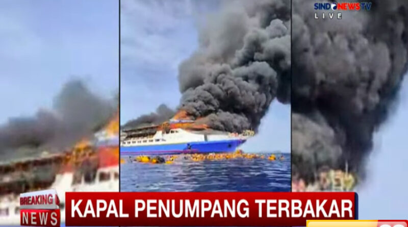 basarnas manado cari 2 penumpang km barcelona terbakar yang masih hilang