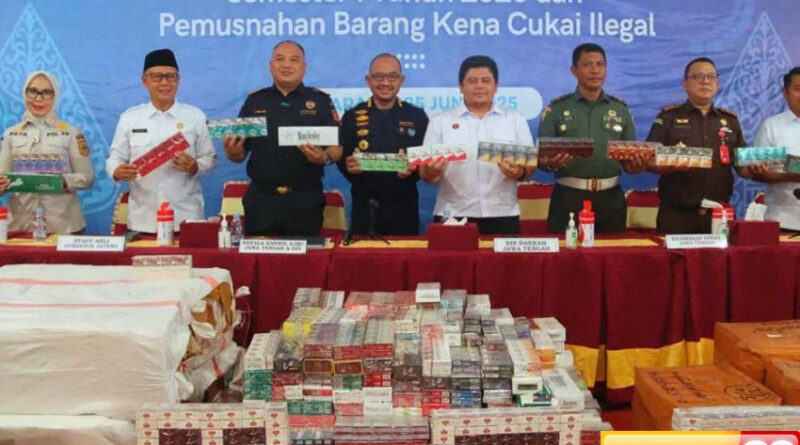 bea cukai jateng dan diy sita jutaan batang rokok serta ribuan liter miras ilegal