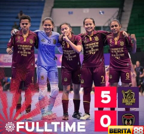 hasil liga futsal profesional putri 2025 kln angels menang telak atas muara enim united 5 0