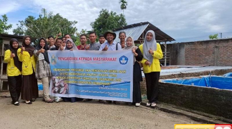 naikkan produksi benih ikan tim dosen universitas asahan sosialisasikan teknologi ozonisasi