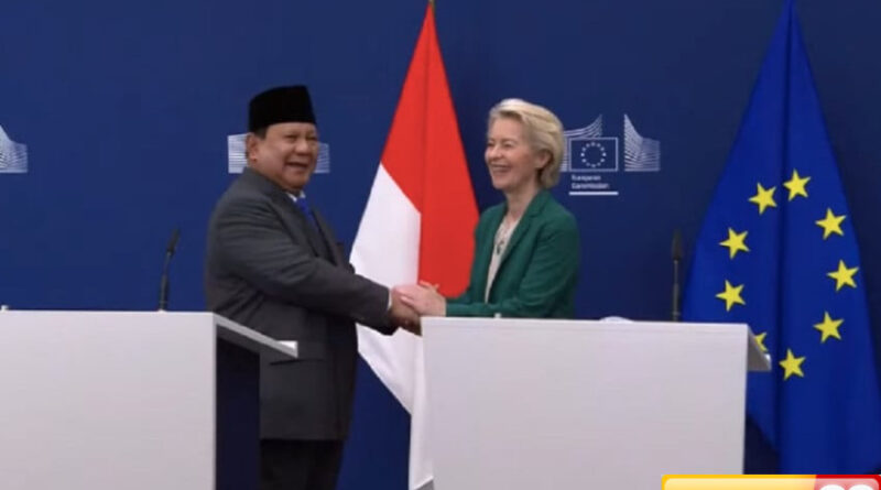 prabowo bertemu presiden ursula von der leyen di brussel tonggak kemitraan ekonomi indonesia uni eropa