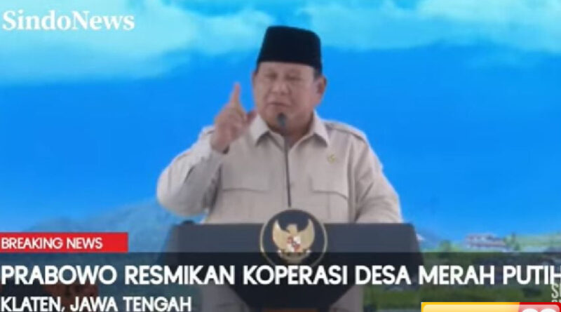 prabowo resmi luncurkan 80 ribu koperasi desa merah putih