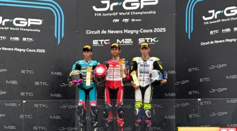 profil kiandra ramadhipa pembalap binaan ahm yang rebut podium pertama di race 1 european talent cup 2025
