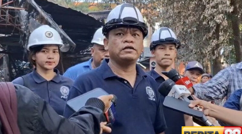 puslabfor polri olah tkp kebakaran pasar taman puring tentukan titik awal api