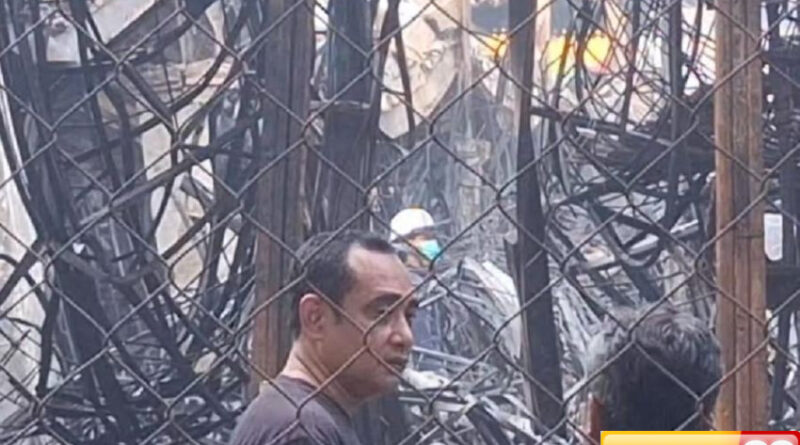 puslabfor susuri area yang hangus karena kebakaran pasar taman puring