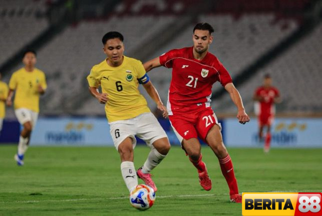 timnas indonesia u 23 hancurkan brunei 8 0 jens raven double hat trick