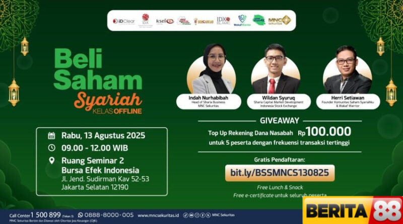 daftar dan ikuti kelas offline beli saham syariah di gedung bei