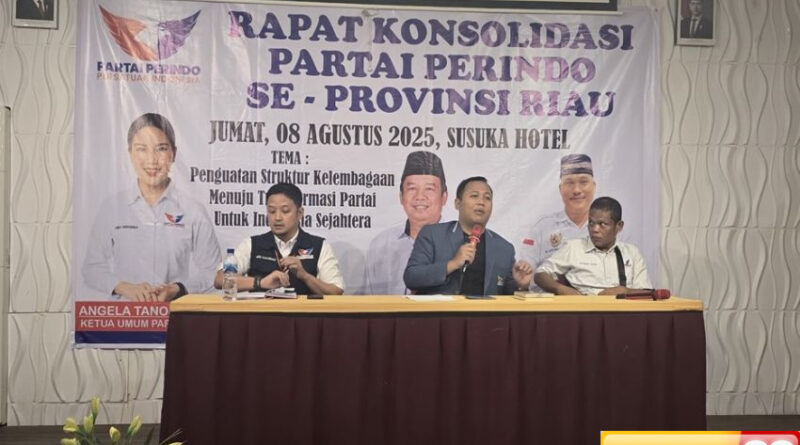 gelar rapat konsolidasi di riau partai perindo rekrutmen kader baru songsong 2029