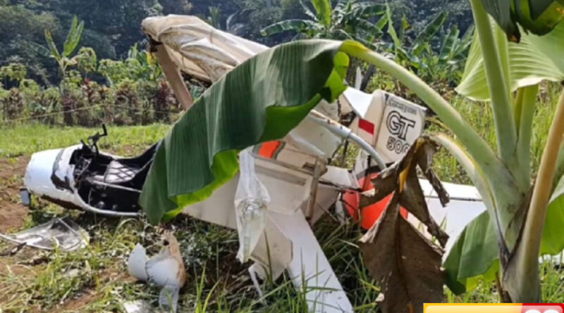 pesawat latih pk s216 jatuh di ciampea bogor tni au lakukan pengecekan