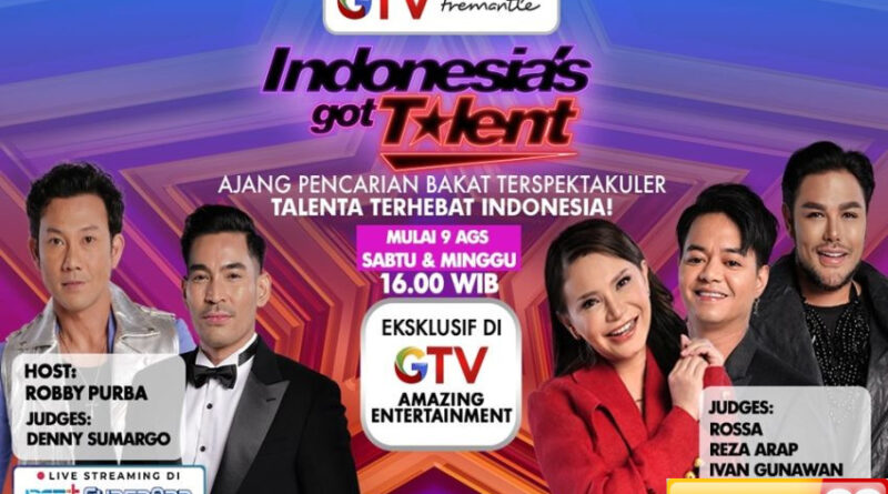 tayang di gtv indonesias got talent ajang pencarian bakat terspektakuler talenta terhebat indonesia